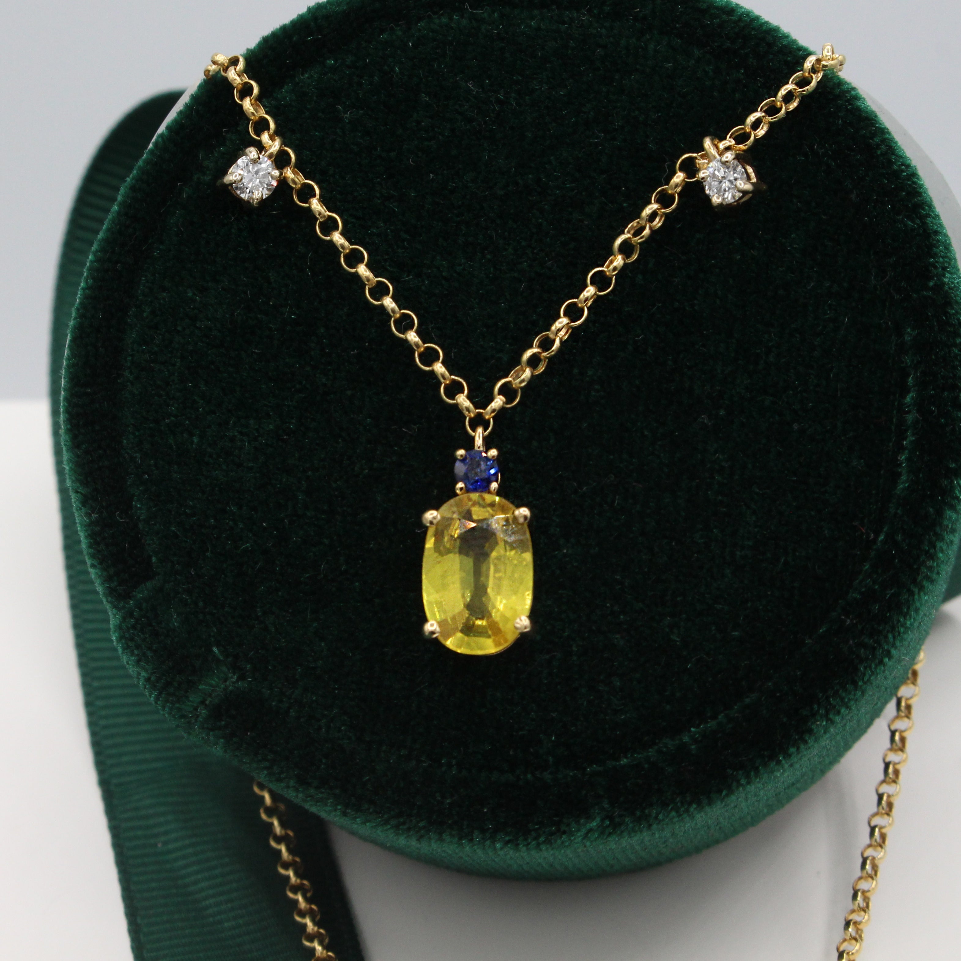 Yellow Ruby Necklace