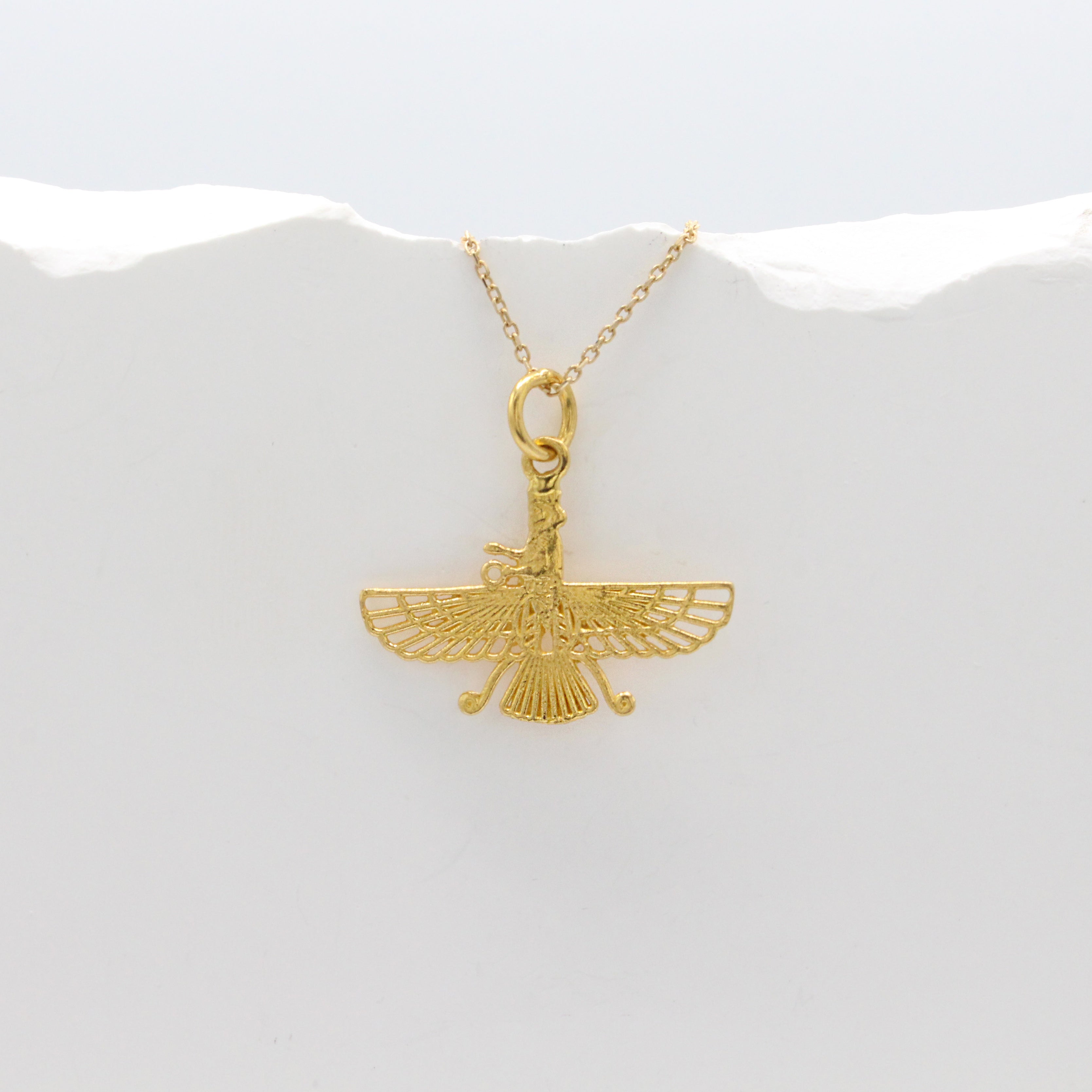 Small Farvahar Pendant with Chain