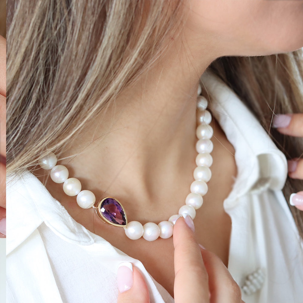 Pearl & Amethyst Necklace