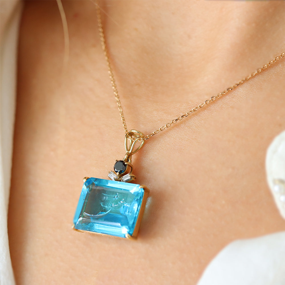 Blue Topaz Pendant