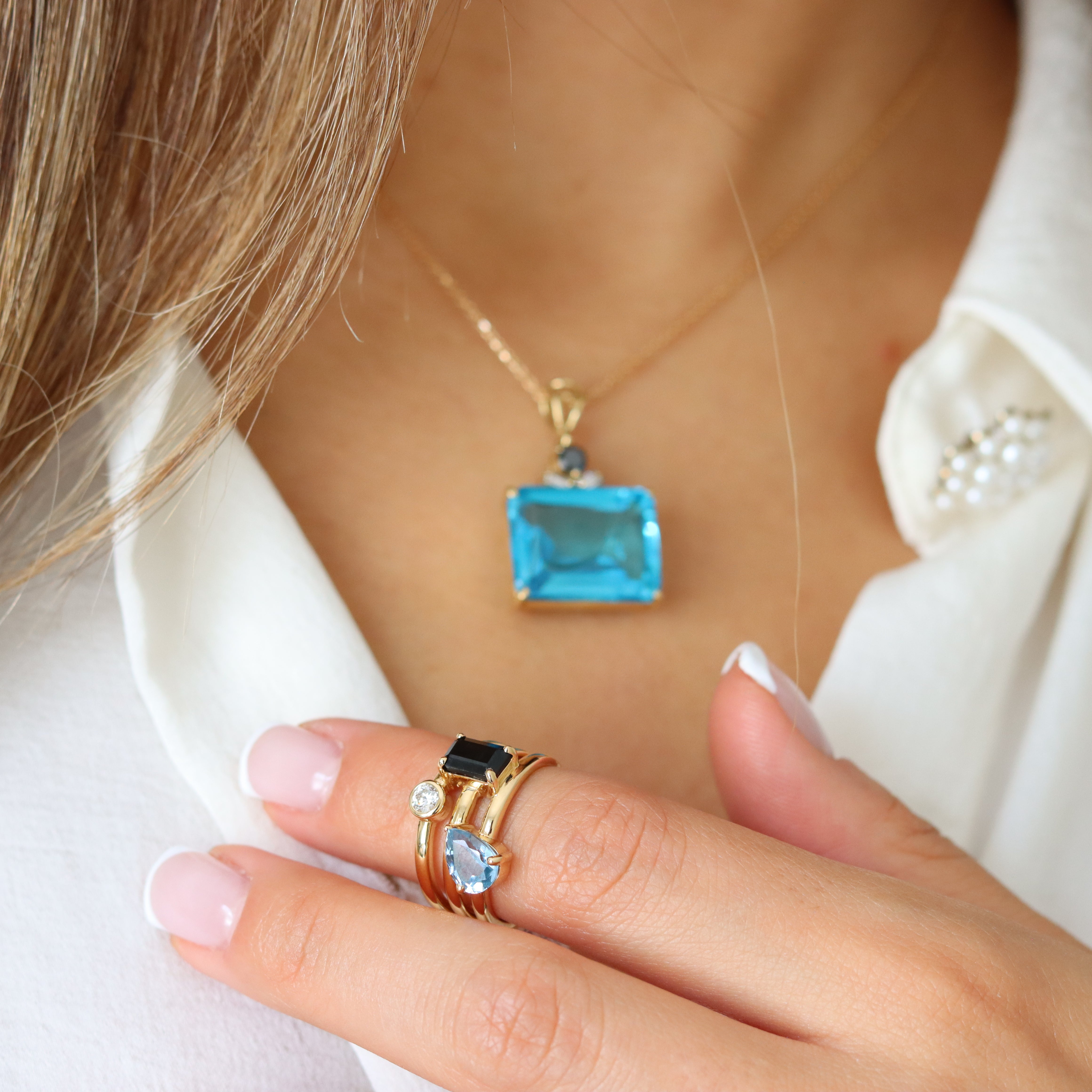 Blue Topaz Pendant