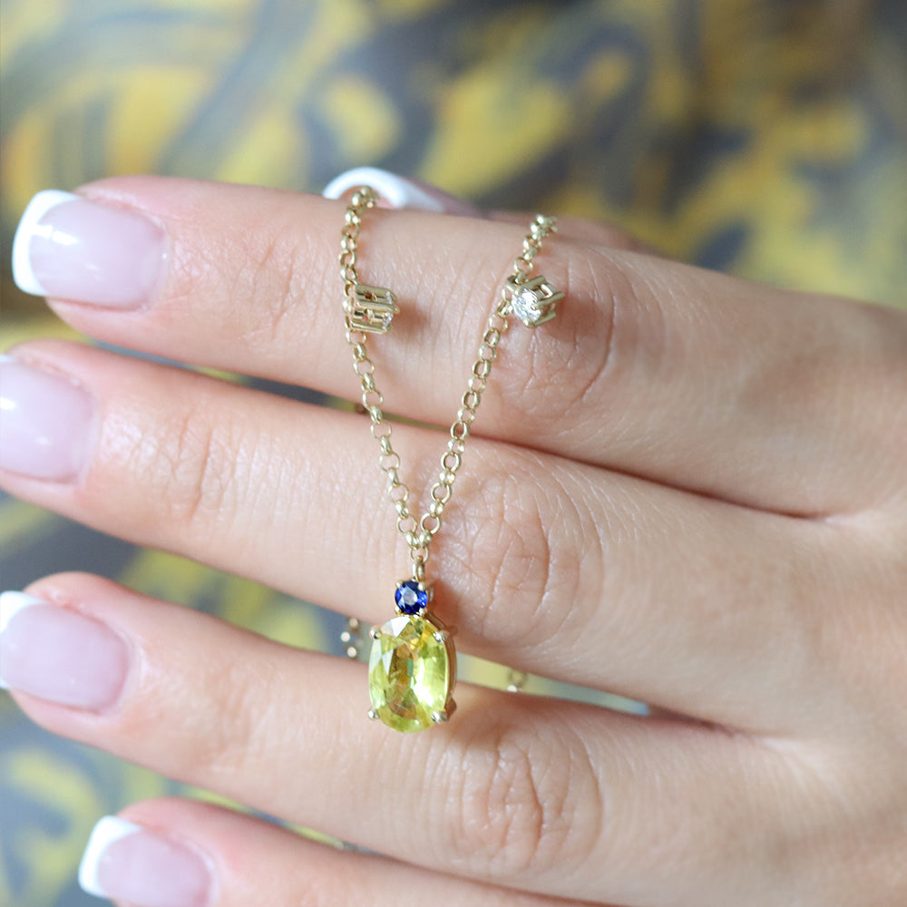 Yellow Ruby Necklace