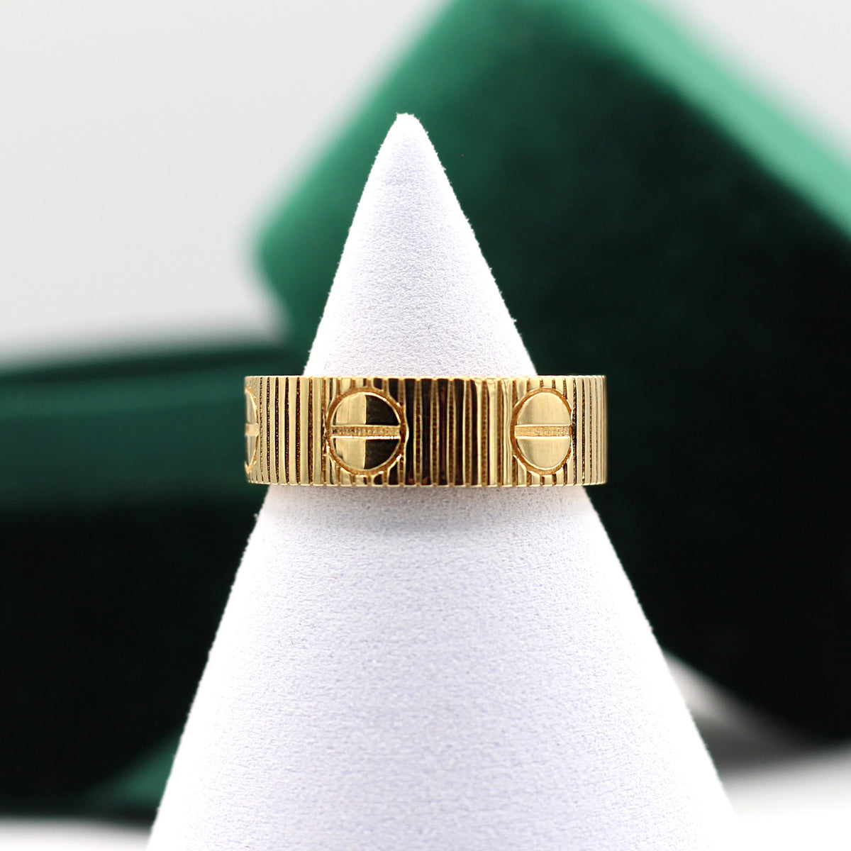Ribbed Gold Band