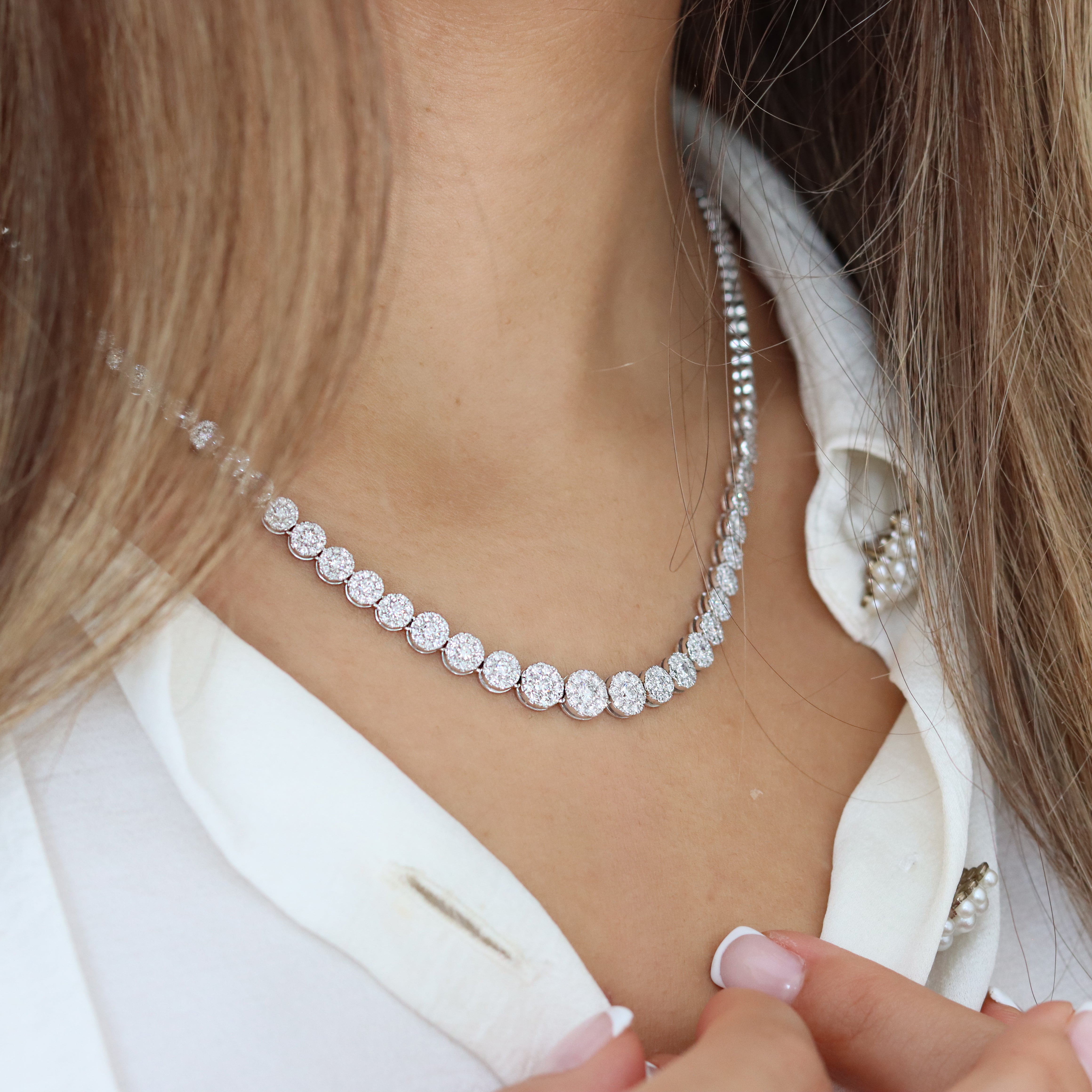 Flower Diamond Necklace