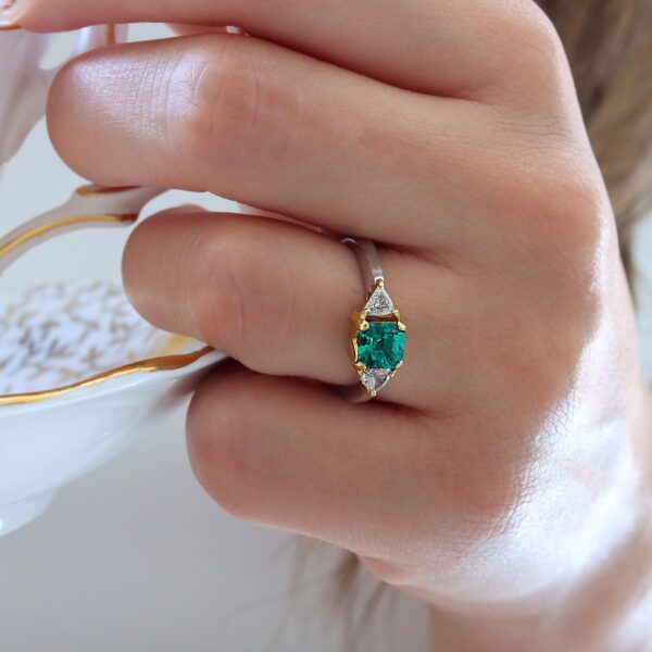 green stone ring